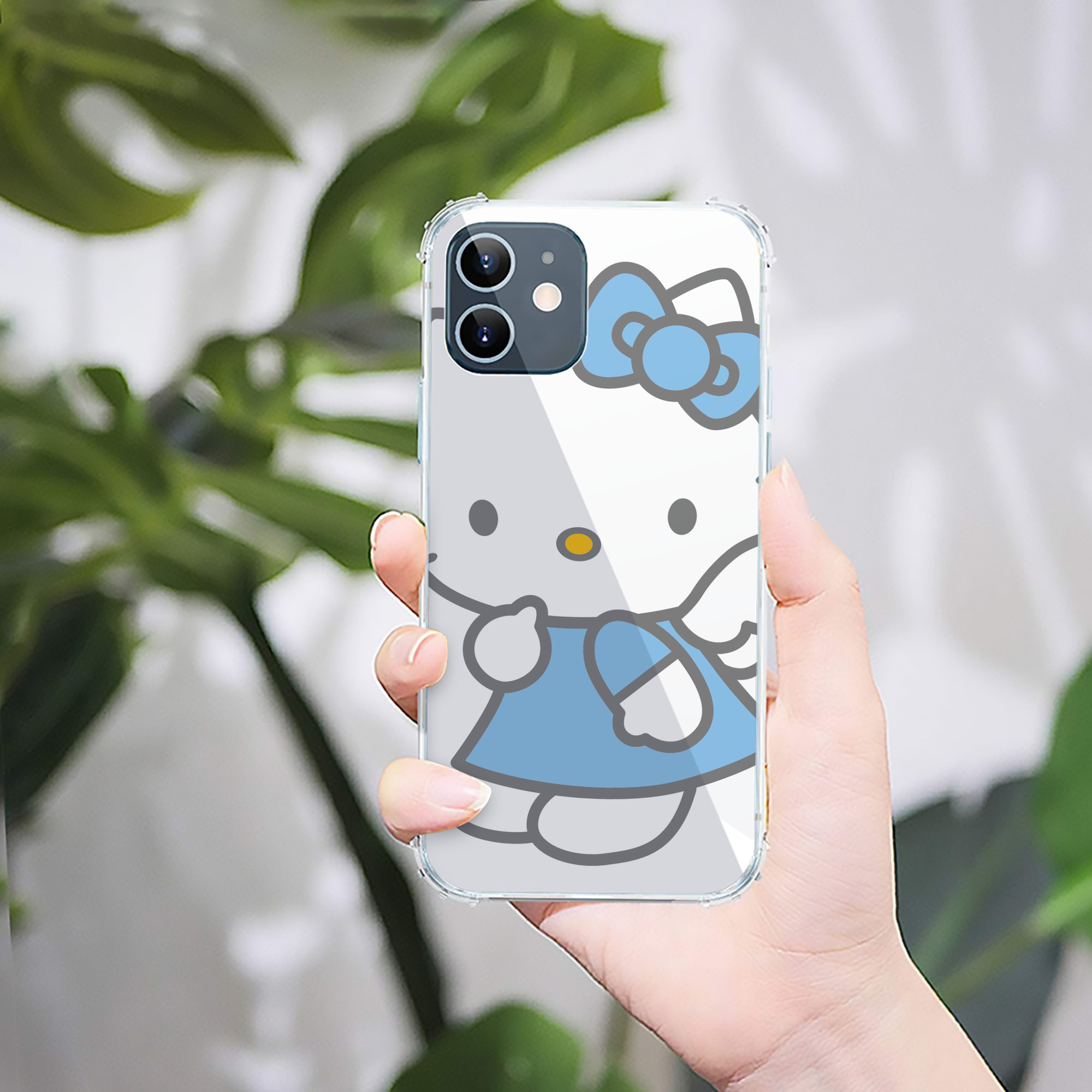 （画像用） Hello Kitty ハローキティ 【iPhone 12シリーズ対応】透明スマホケース（クリアソフトケース）